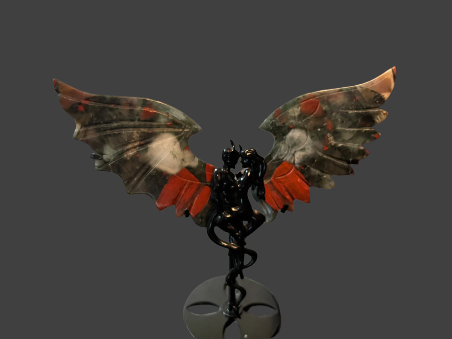 African Bloodstone Angel/Devil Wings