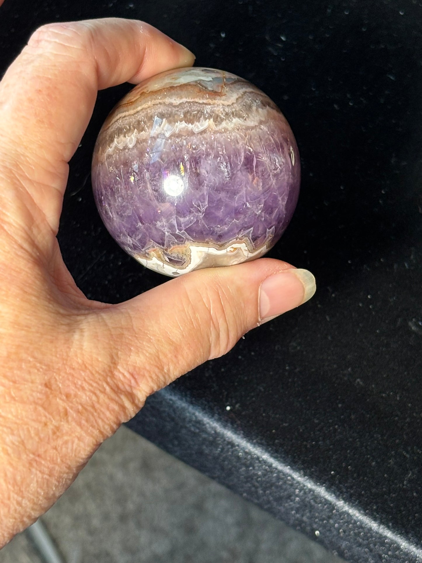 Amethyst Agate Sphere