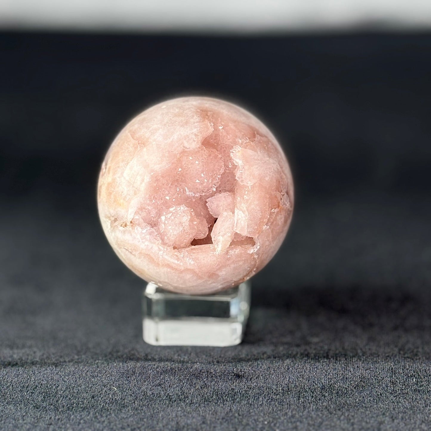 Pink Amethyst w. Druzy Sphere