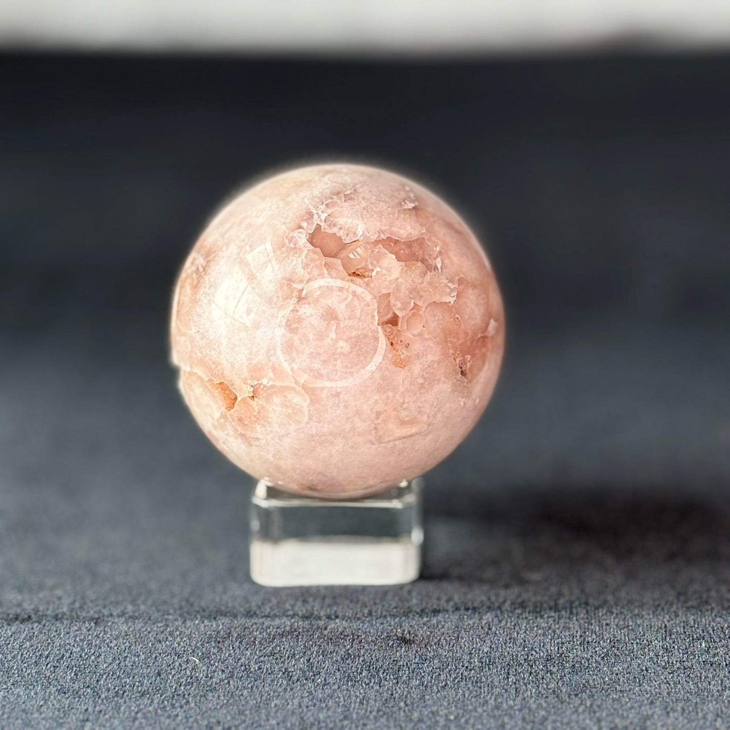Pink Amethyst w. Druzy Sphere