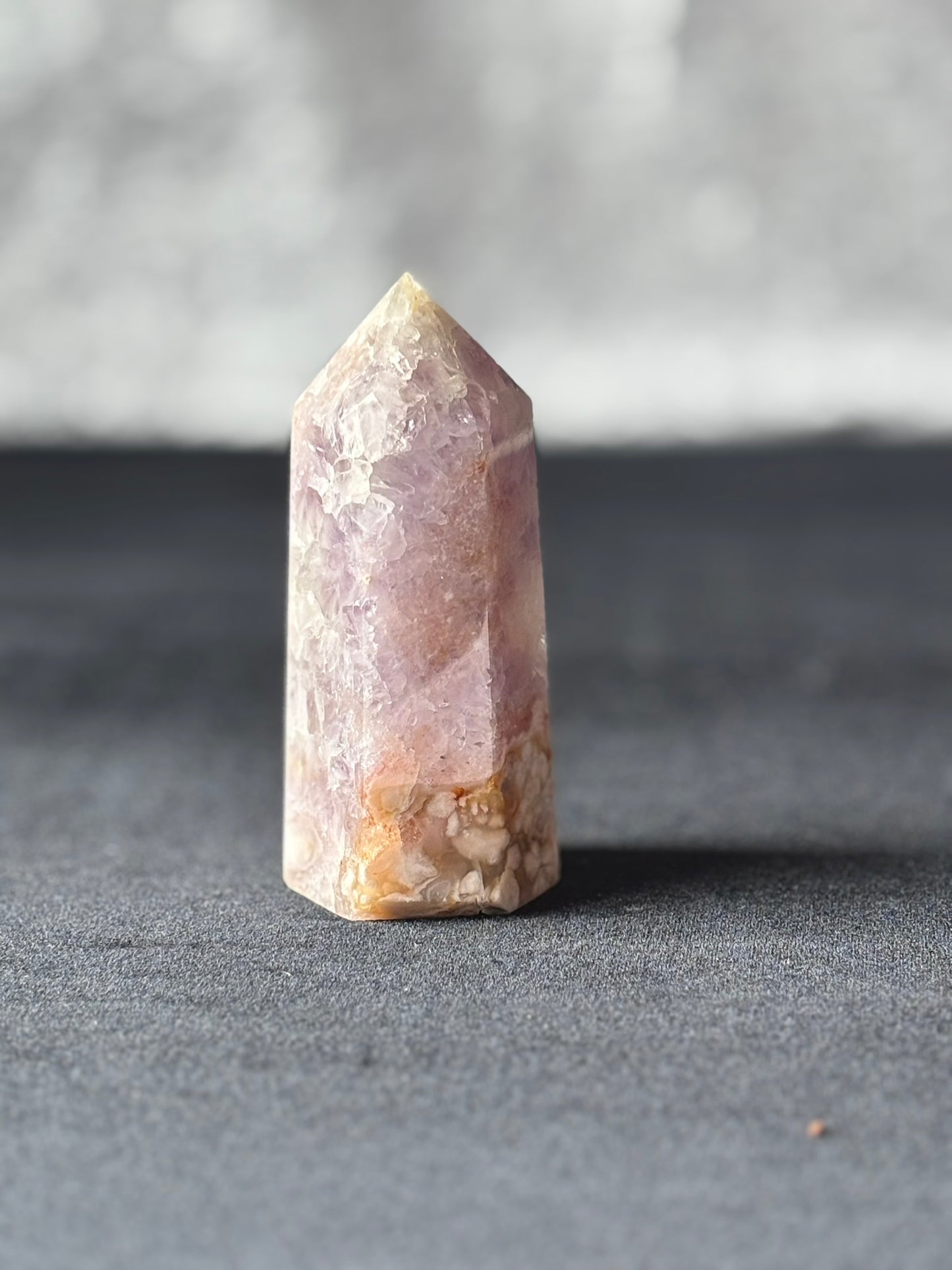 Pink Flower Agate Tower
