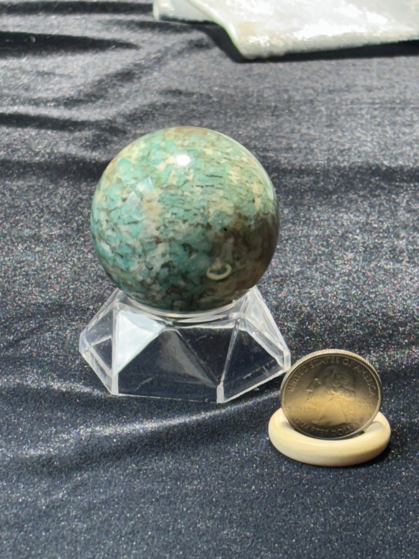 Amazonite w/ Smokey Quartz Sphere