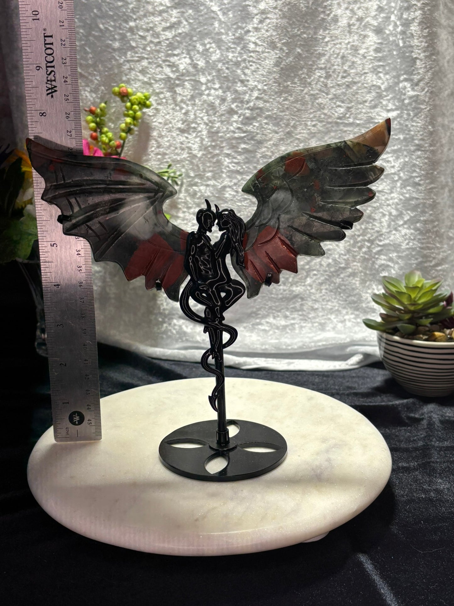 African Bloodstone Angel/Devil Wings