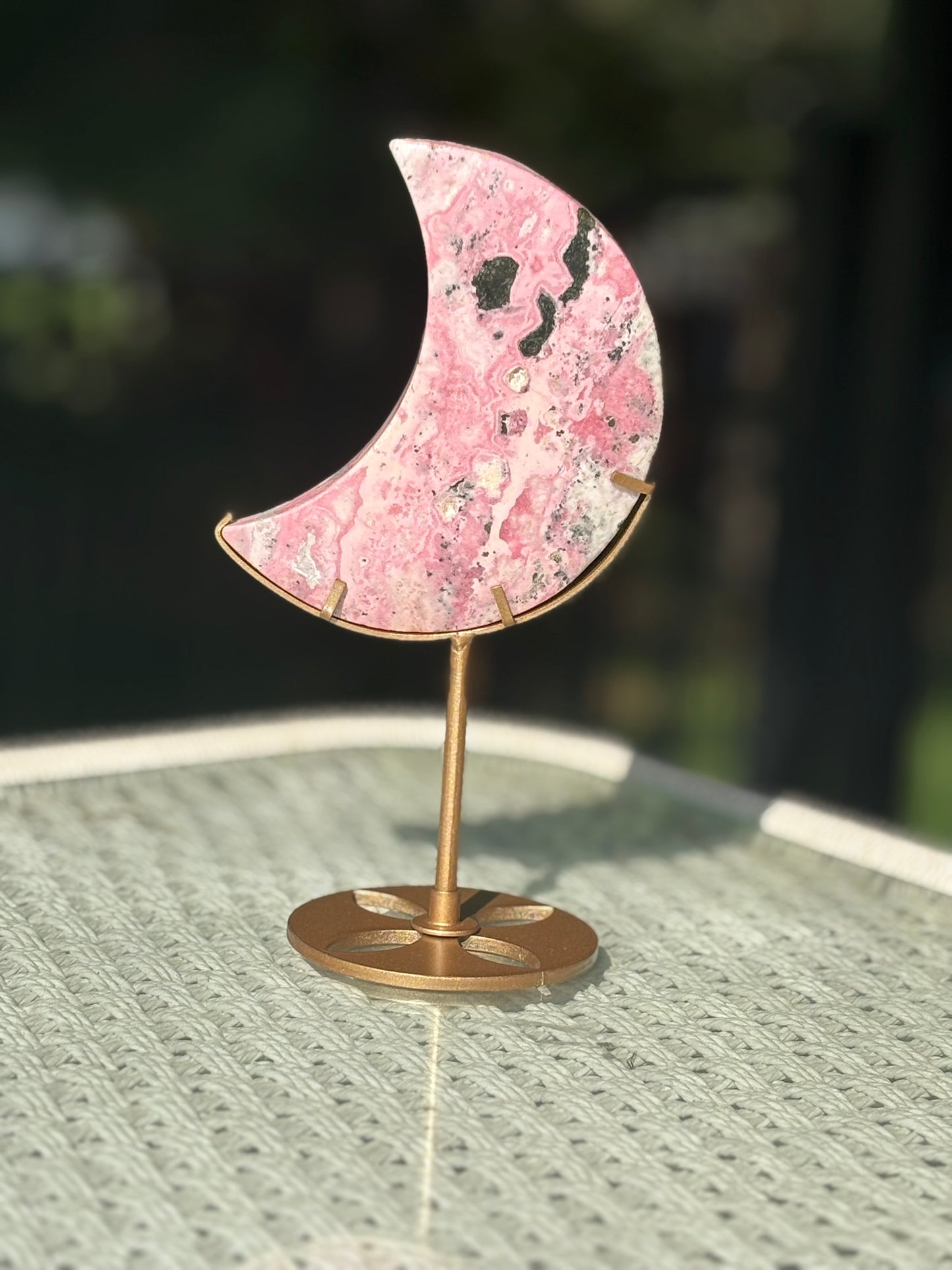 Peruvian Rhodonite Moon