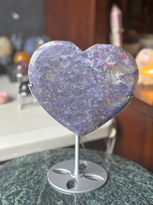 Unicorn Stone Heart in stand