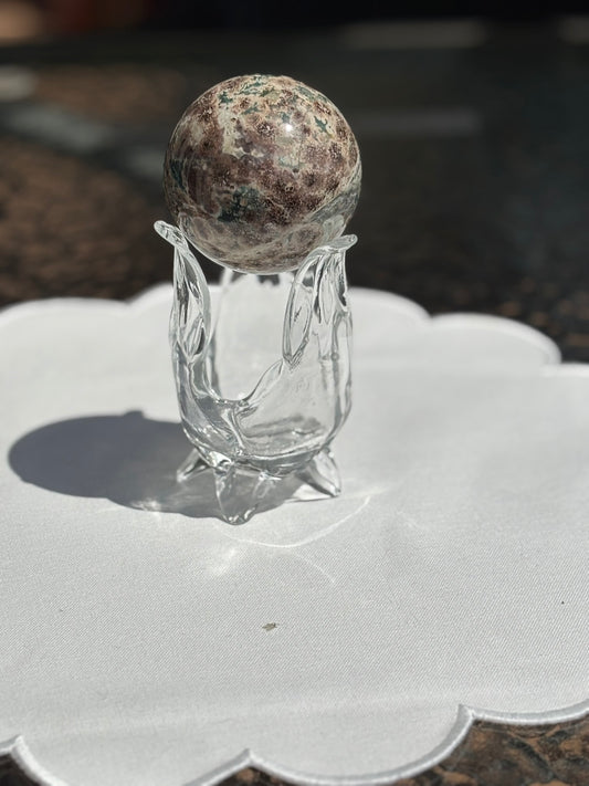 Green Sakura Stone Sphere