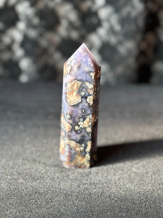 Blue Flower Agate Tower