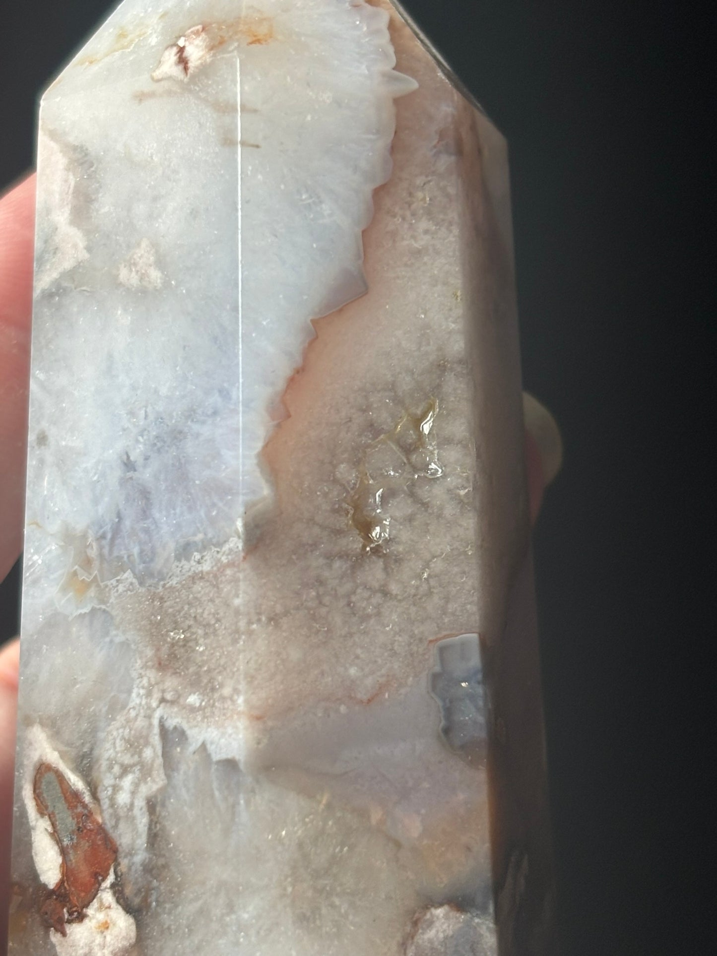 Blue Flower Agate Tower