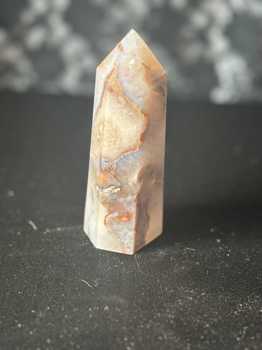 Blue Flower Agate Tower