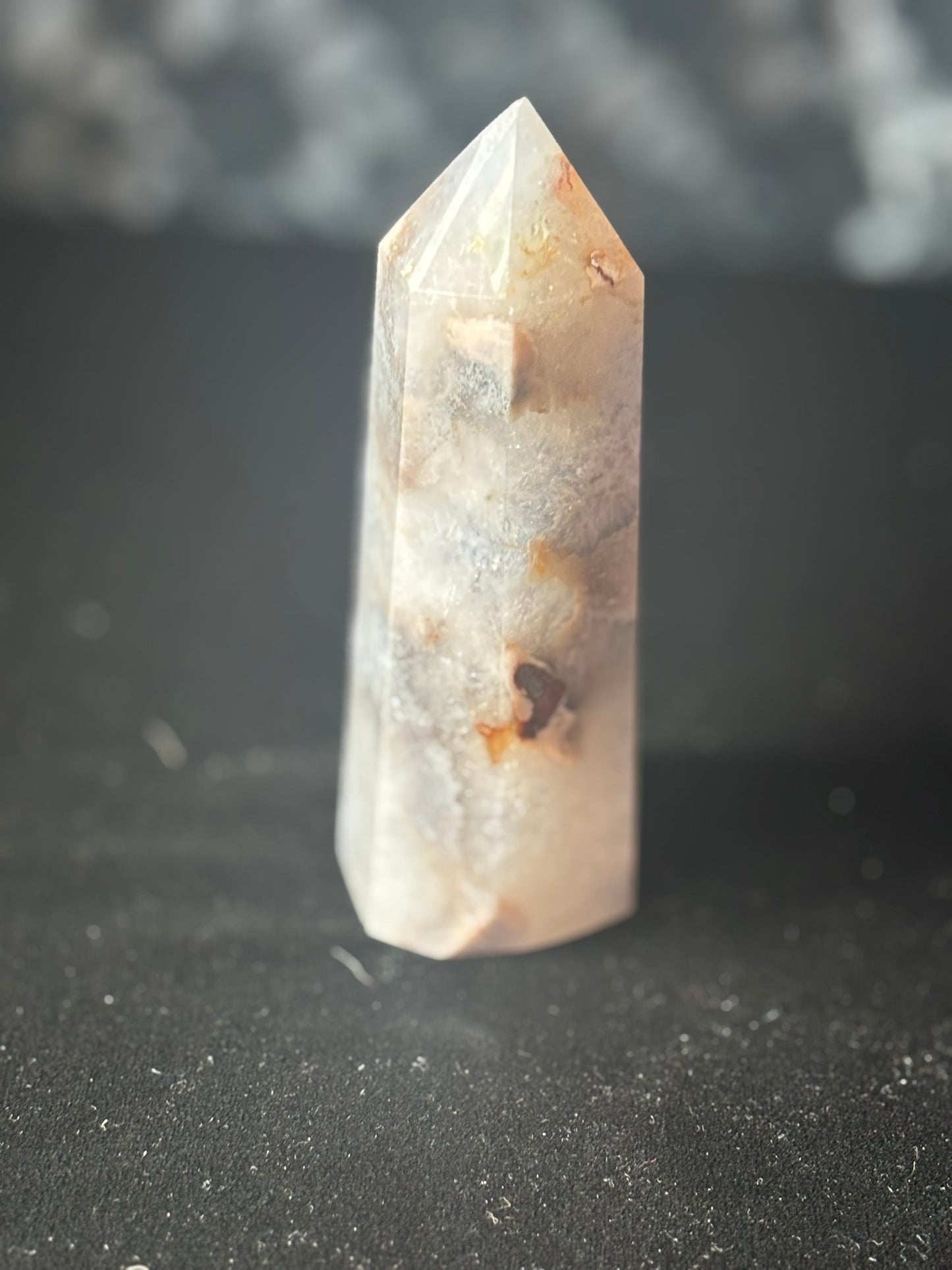 Blue Flower Agate Tower