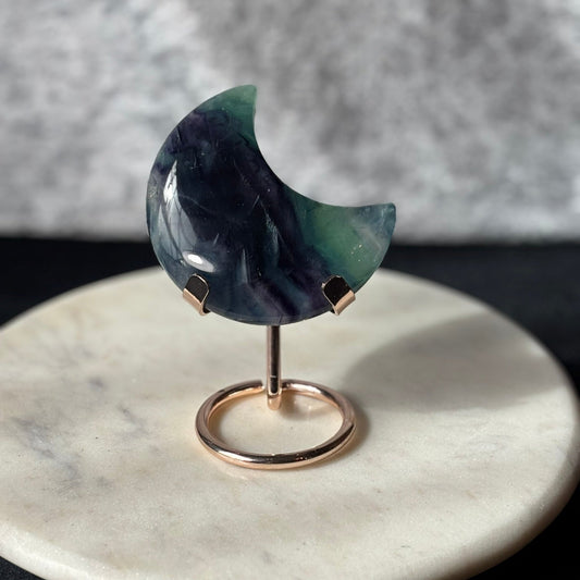 Rainbow Fluorite Moon