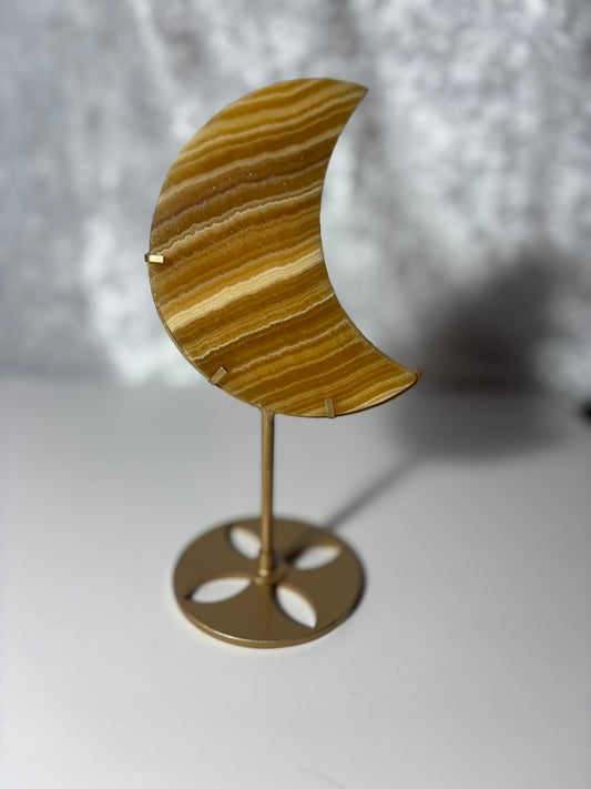 Yellow Calcite Moon