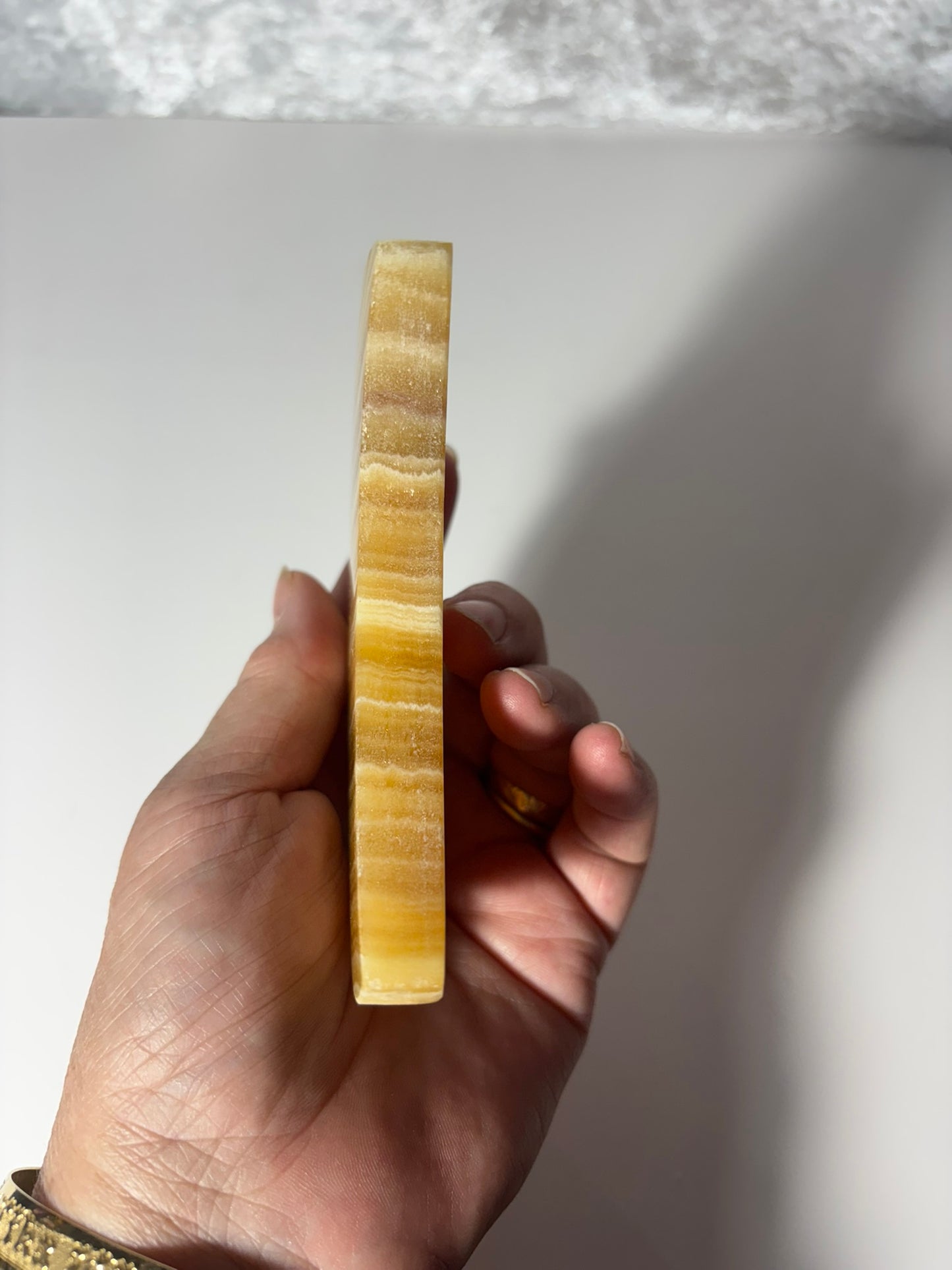 Yellow Calcite Moon