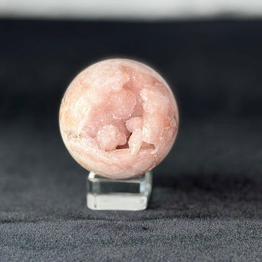 Pink Amethyst w. Druzy Sphere