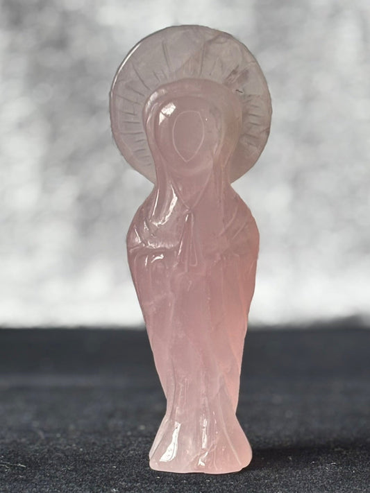 Rose Quartz Carved Angel