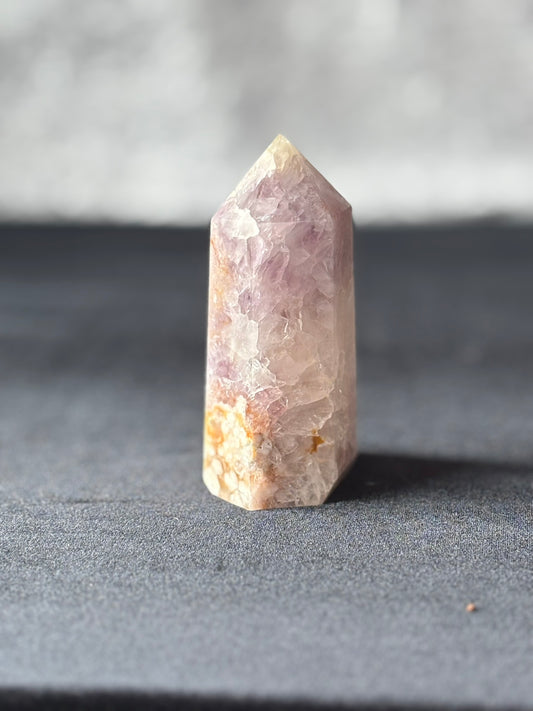Pink Flower Agate Tower