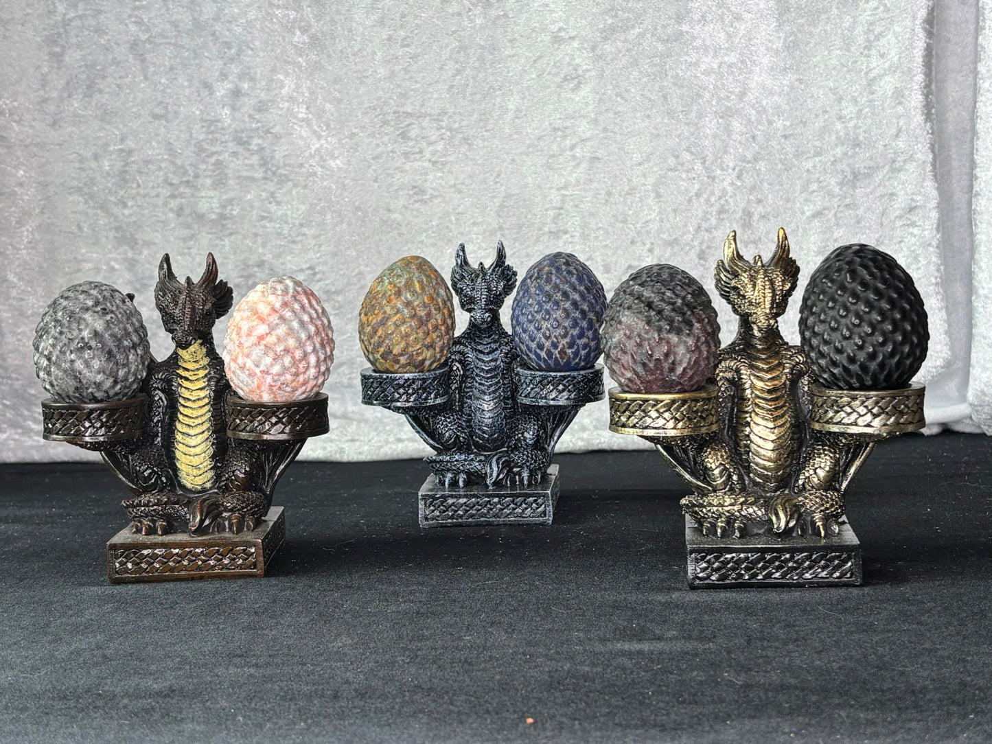 Strawberry Quartz Dragon Egg Carving