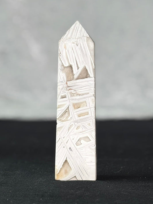White Mexican  Agate Tower