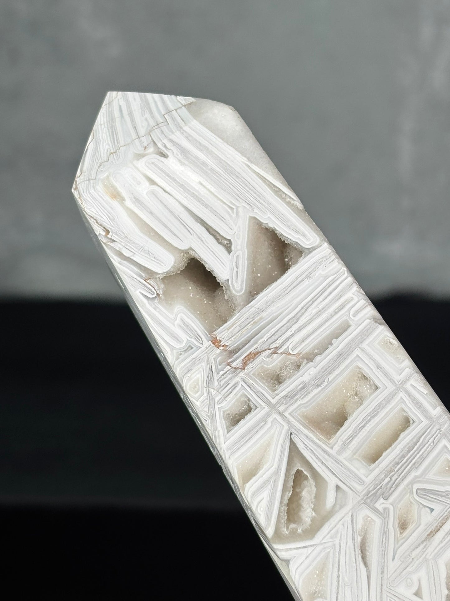 White Mexican  Agate Tower