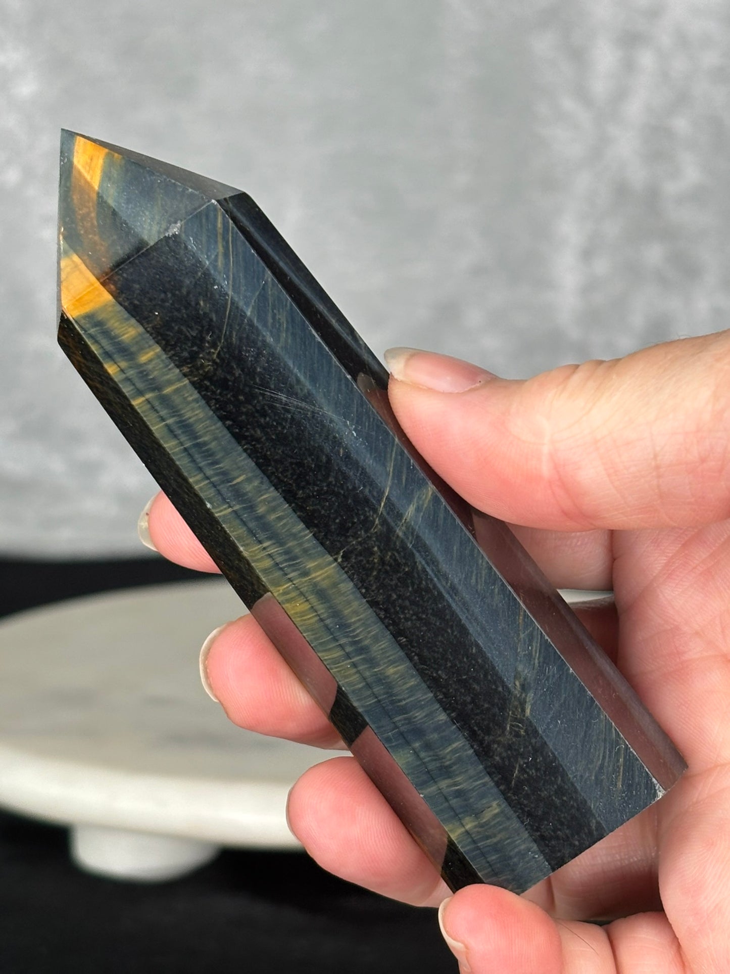 Blue & Yellow Tiger's Eye Tower
