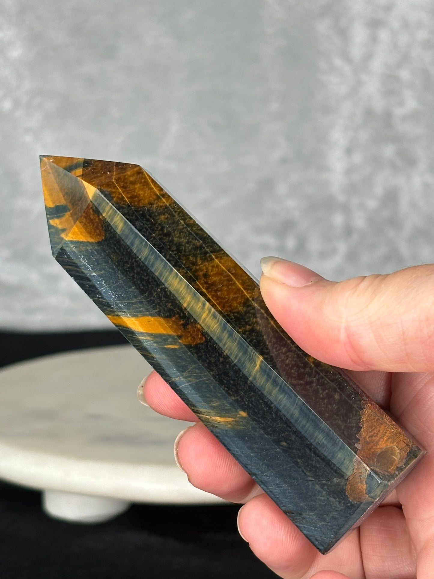Blue & Yellow Tiger's Eye Tower
