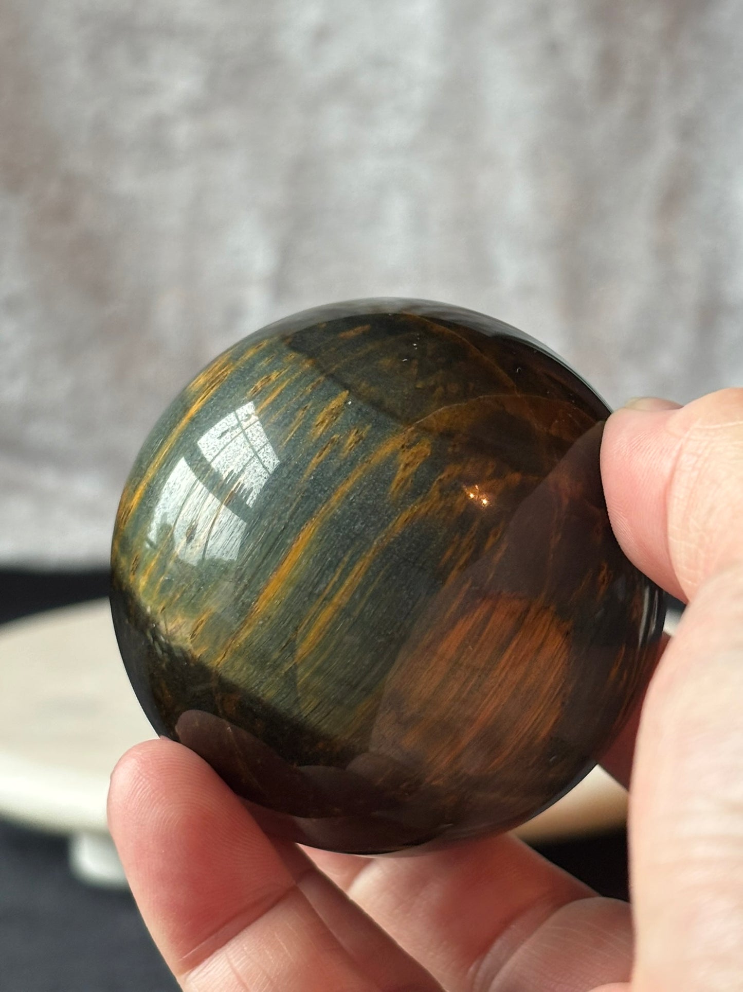 Blue & Yellow Tiger's Eye Sphere