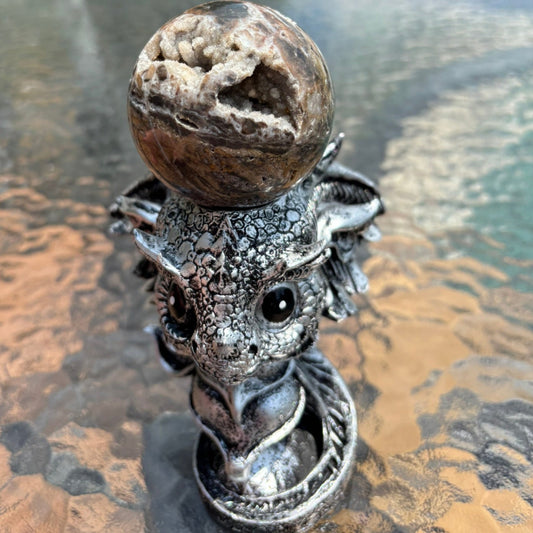 Resin Cute Dragon Sphere Holder