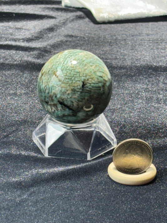 Amazonite w/ Smokey Quartz Sphere