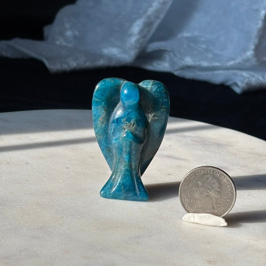 Blue Apalite Carved Angel