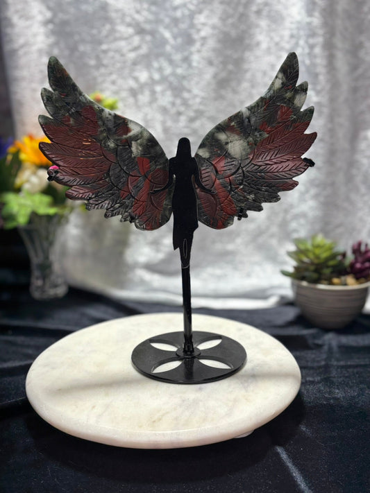 African Bloodstone Angel Wings