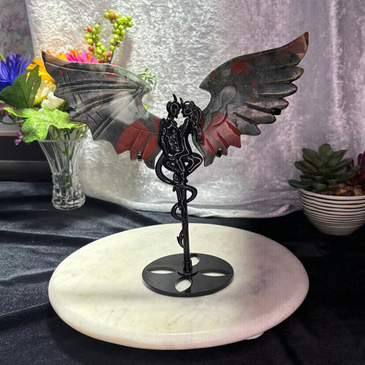African Bloodstone Angel/Devil Wings