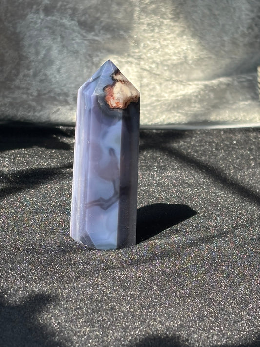 Blue Flower Agate Tower