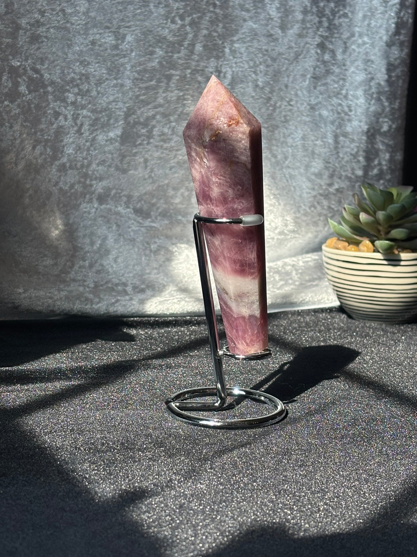 Lavender Rose Quartz Wand