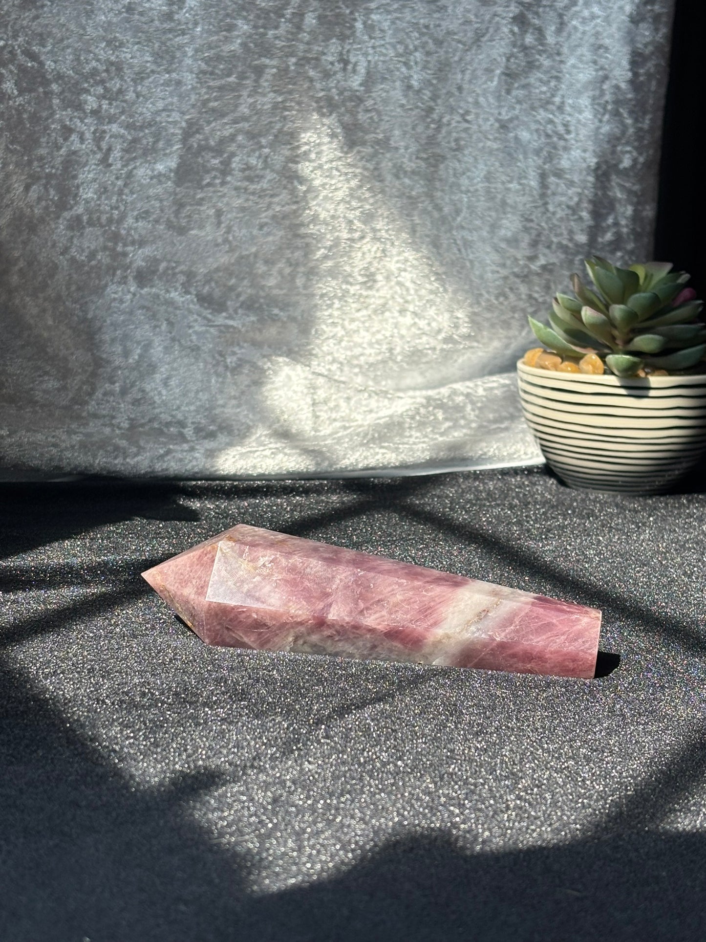 Lavender Rose Quartz Wand