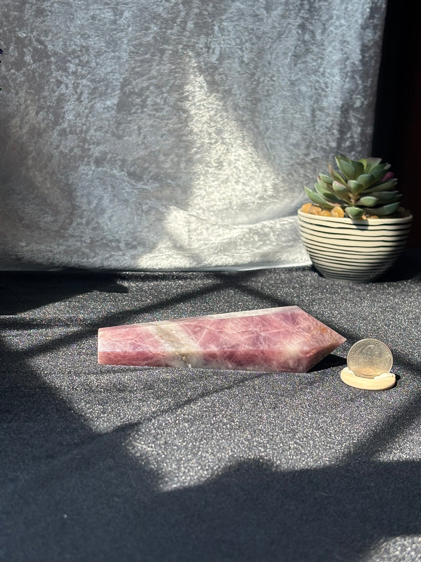 Lavender Rose Quartz Wand