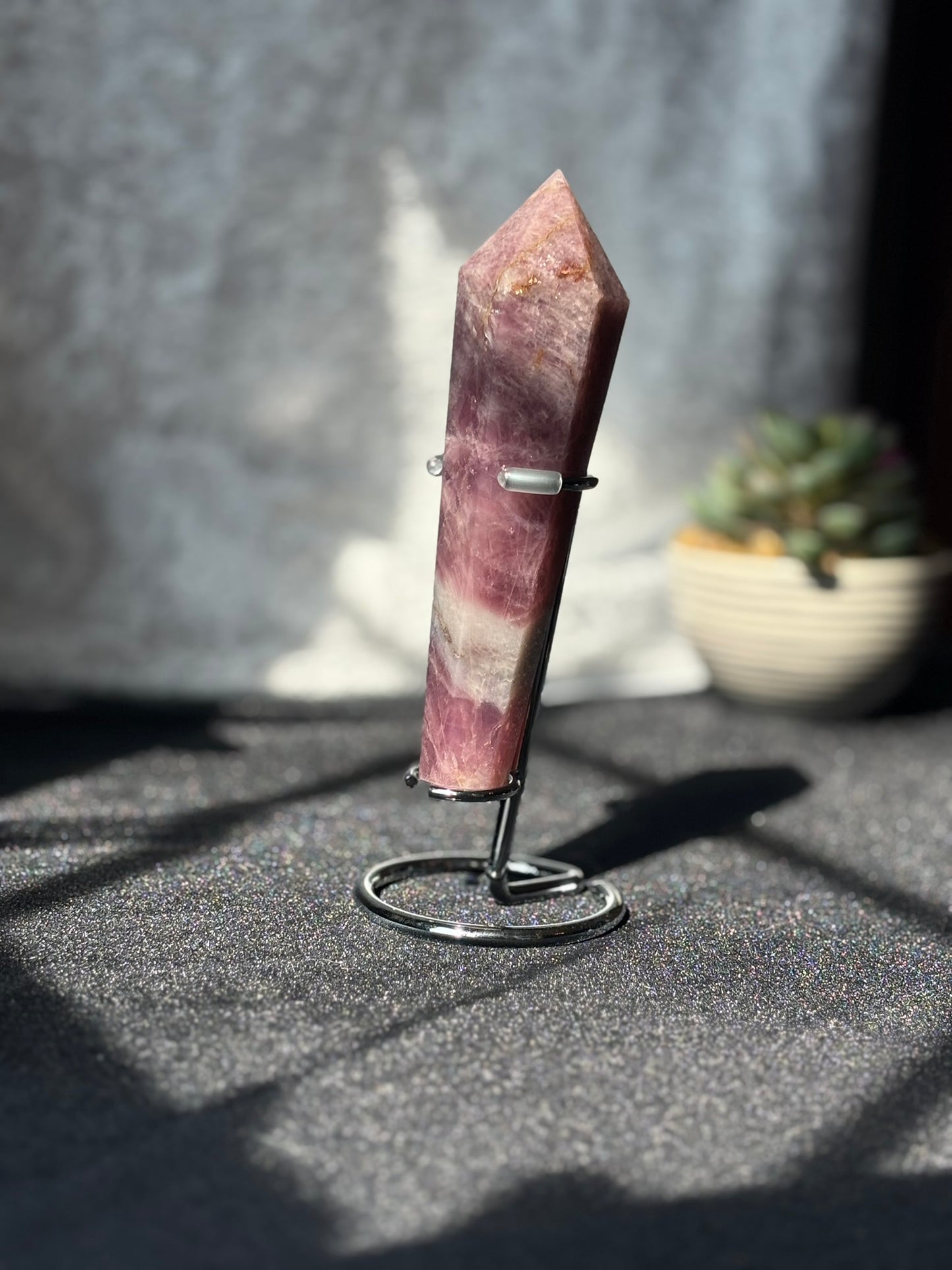 Lavender Rose Quartz Wand