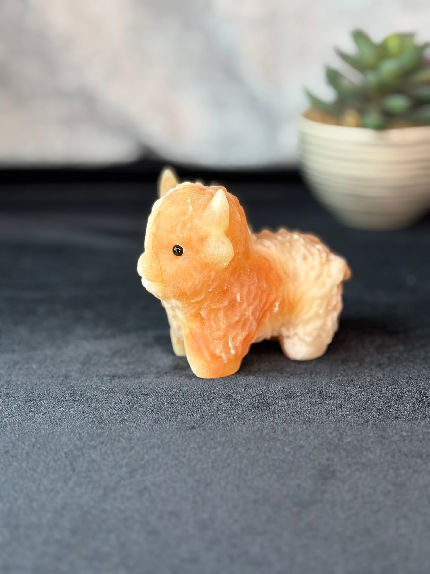 Orange Calcite Highland Cow