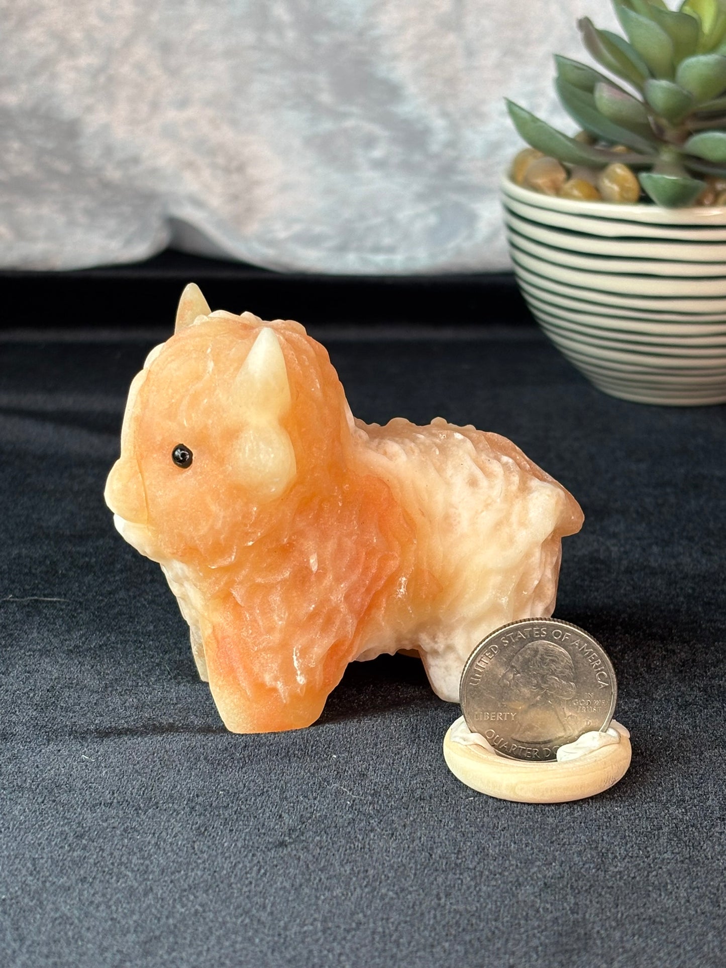Orange Calcite Highland Cow