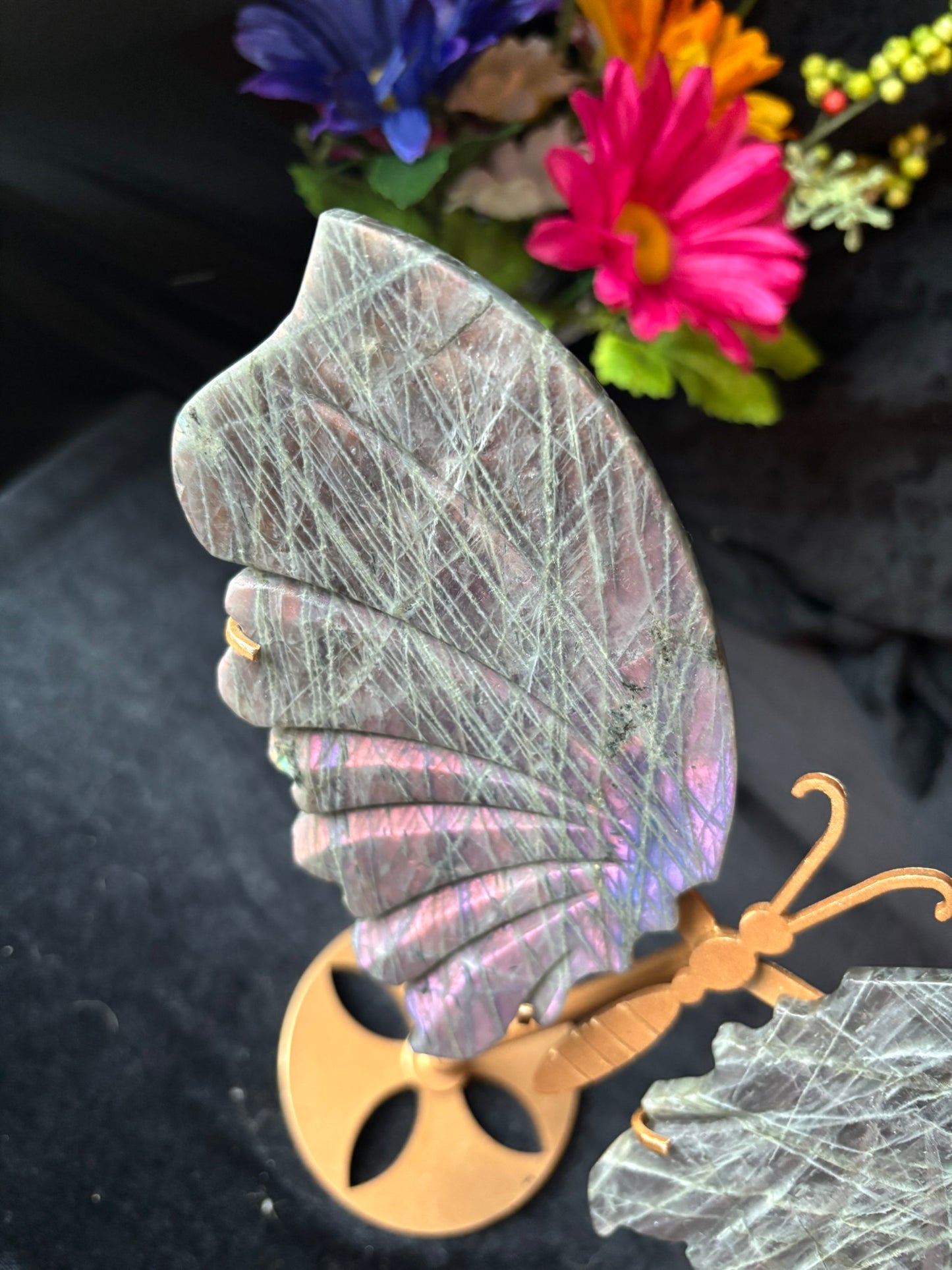 Purple Flash Labradorite Wings