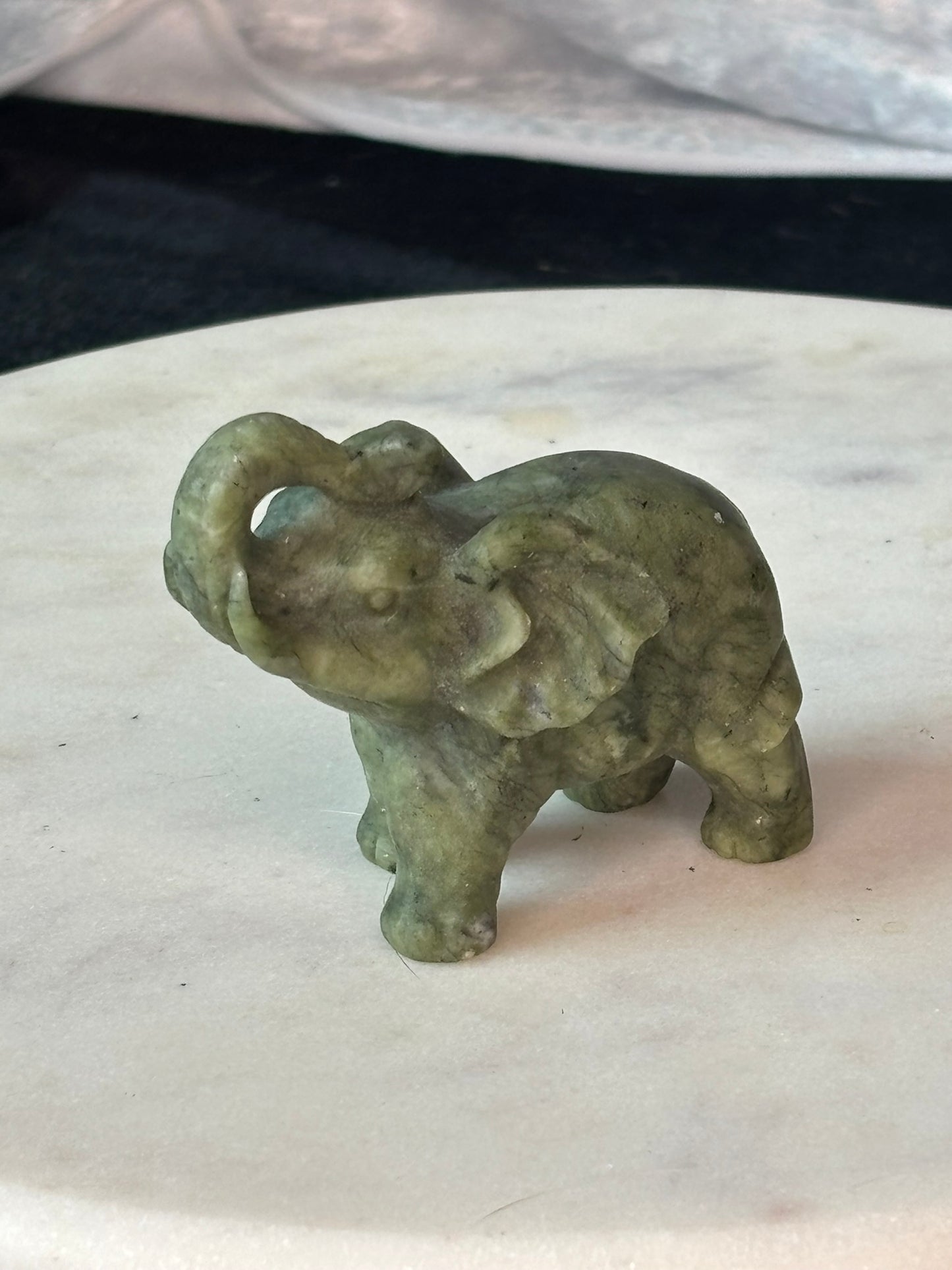 Serpentine  Elephant Carving